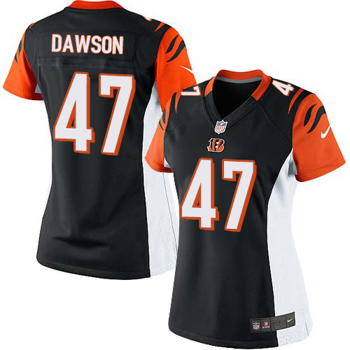 Women's Elite Paul Dawson Nike Jersey Black Home - #47 NFL Cincinnati Bengals